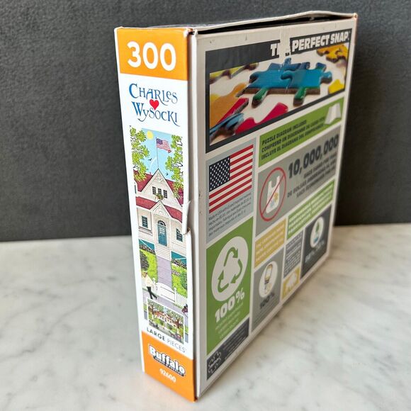 Charles Wysocki Ice Cream and Hopscotch 300 Large Pieces Buffalo Puzzle-Complete - Picture 8 of 9